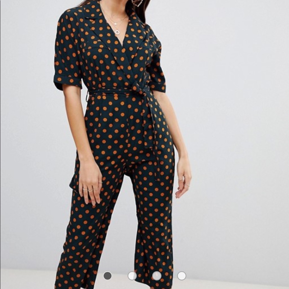 ASOS Culotte Jumpsuit w/ Polka Dots